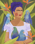 Plakat - Frida and birds
