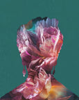 Plakat - Frida floral silhouette portrait
