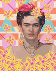 Plakat - Frida with flowers - Admen.dk