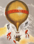 Plakat - Balloon Labeled With Two Men Riding In the Basket 1880 - Admen.dk