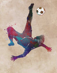 Plakat - Vibrant Soccer Bicycle Kick