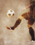 Plakat - Vintage Soccer Player