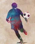 Plakat - Vibrant Soccer Player