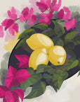Plakat - Bougainvillea and lemons