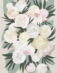 Poster - Dara bouquet with leaves and peonies