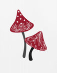 Poster - Iced mushrooms in red