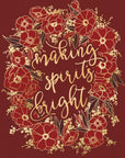 Plakat - Making spirits bright - red
