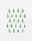 Poster - Little watercolor Christmas trees