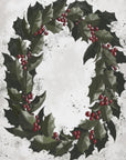 Plakat - Splatters holly wreath