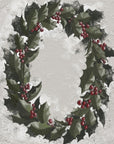 Poster - Antique holly wreath