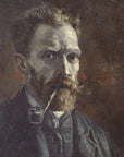 Plakat - Vincent Van Gogh's Self Portrait With Pipe (1886) - Admen.dk