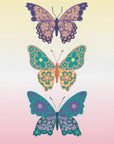 Poster - Colorful floral butterflies I