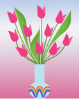 Poster - Tulips in the rainbow vase