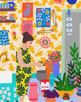 Plakat - A Woman In A Kitchen With Flowers - Admen.dk