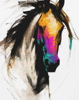 Poster - Horse Wild Tribal Illustration Art 01