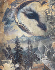 Plakat - Owl Wild Animal Vintage Illustration Art 01