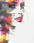 Plakat - Woman Face Beautiful Illustration Art 07