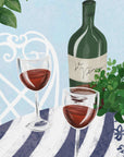 Poster - Red wine under the tree
