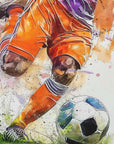 Plakat - Dynamic Soccer Action