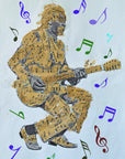 Poster - Guitarist Music Notes