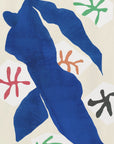 Poster - Blue cut out abstract figure