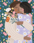 Plakat - Mother and Daughter in wildflower garden - Bea Müller