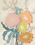 Poster - Springtime Daisies Earthy Tones