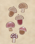 Plakat - Acorn and mushroom cookies