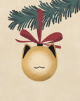 Plakat - Meowry bauble godl/tan