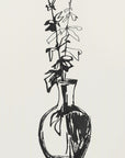 Plakat - Leaves in a vase ink sketch