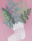 Poster - Pink floral stocking
