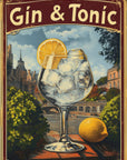Plakat - Gin & Tonic Vintage