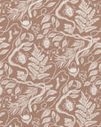 Plakat - Cabincore Scene Pattern - Mocha Mousse