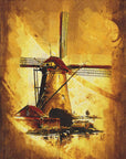 Plakat - Windmill - Sepia Illustration 66