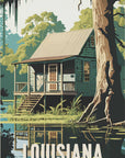 Plakat - Bayous i Louisiana - Thomas Chedeville