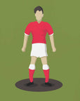 Plakat - Red Shirt Soccer Player