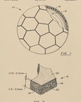 Plakat - Vintage Soccer Ball Patent