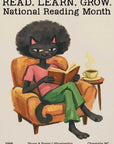 Plakat - Cozy Cat Reading Book