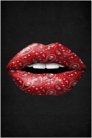Plakat - Red lips kunst - admen.dk