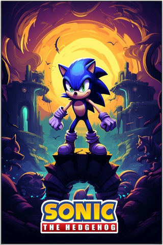 Plakat - Sonic the hedgehog kunst - admen.dk