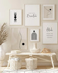 Plakat - Sorthvid line kunst - admen.dk