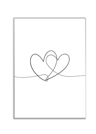 Plakat - Two love hearts kunst - admen.dk
