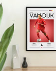 Plakat - Virgil Van Dijk grafisk look - Admen.dk
