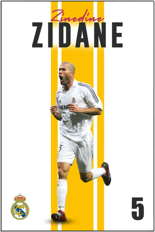 Plakat - Zinedine Zidane i jubel - admen.dk