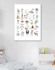 Plakat - Alfabetplakat med motiver