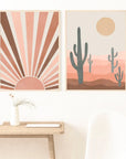Plakat - Cactus and sun billede