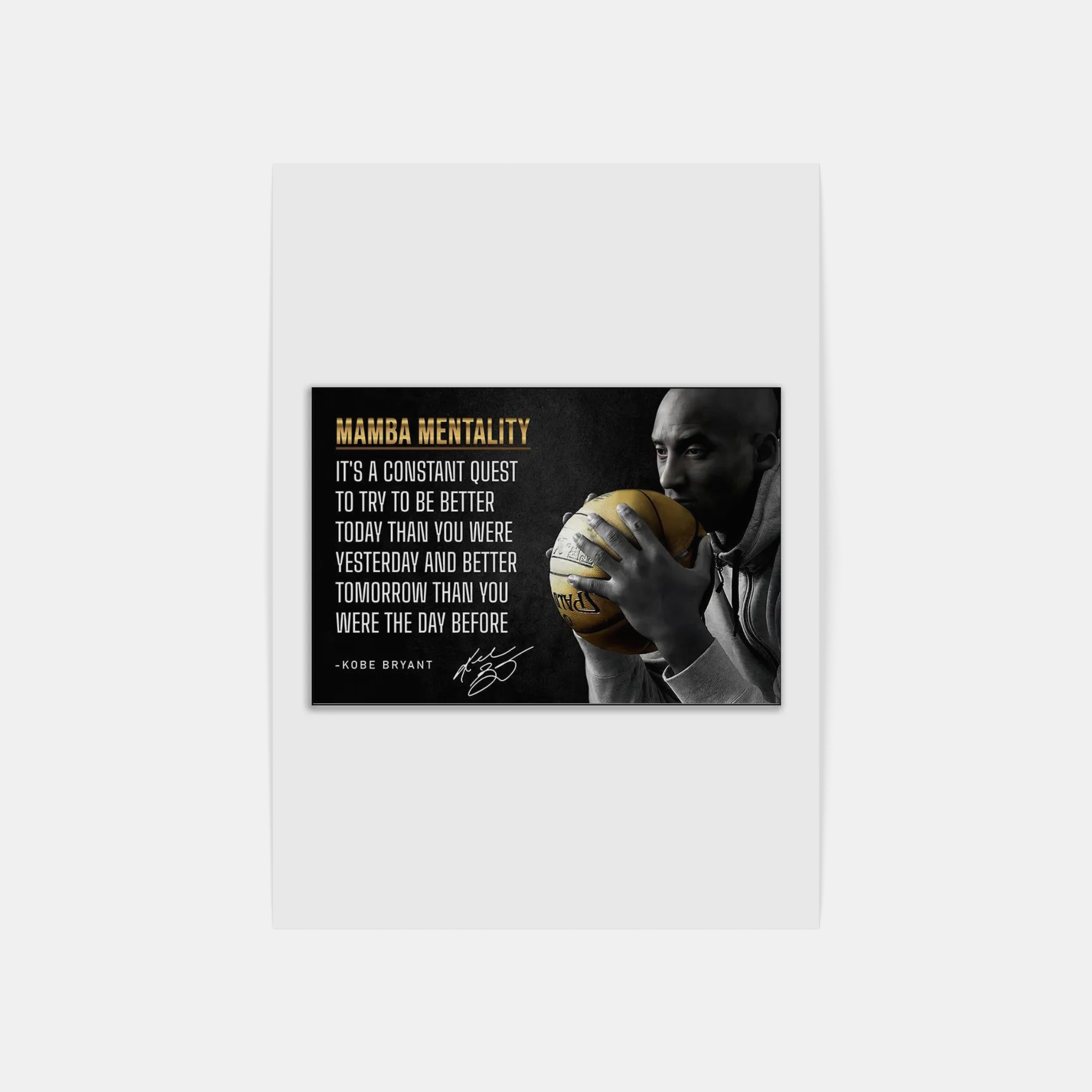 Plakat - Kobe Bryant Mamba mentality citat – Admen.dk