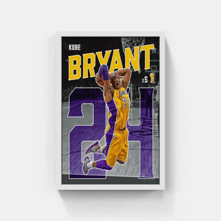 Plakat - Kobe Bryant i en flyvende fart