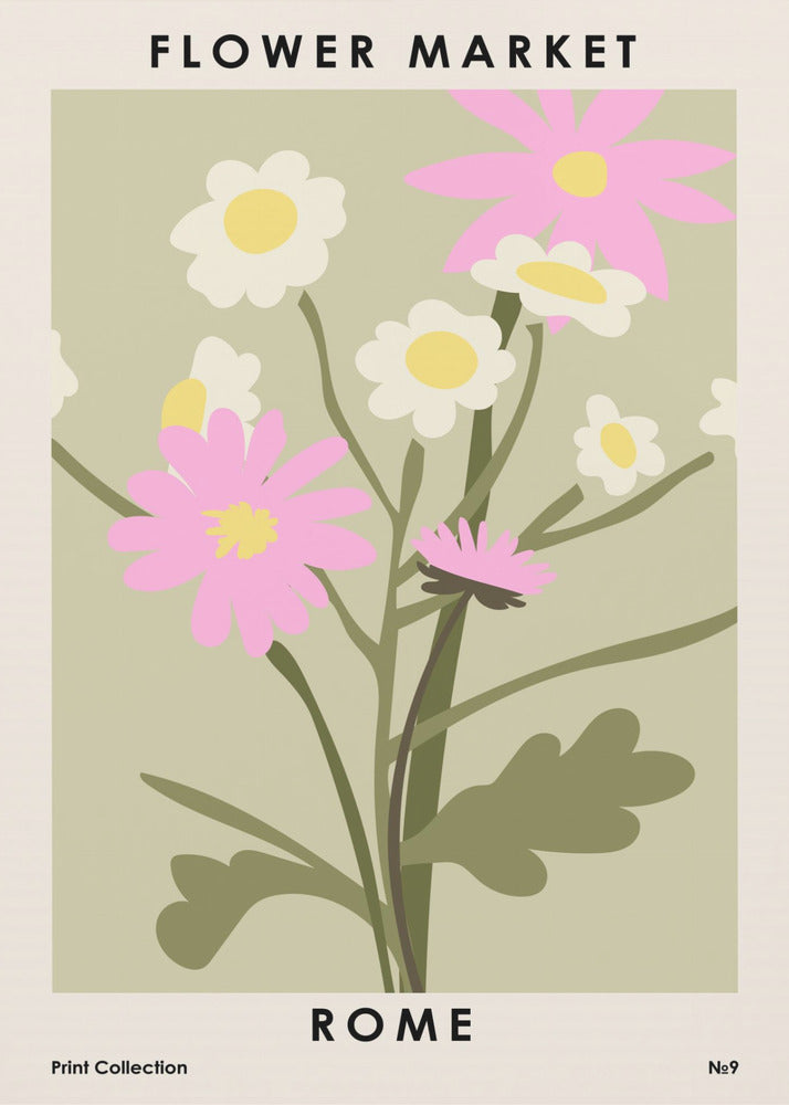 Plakat - Flower Market Rome - Admen.dk