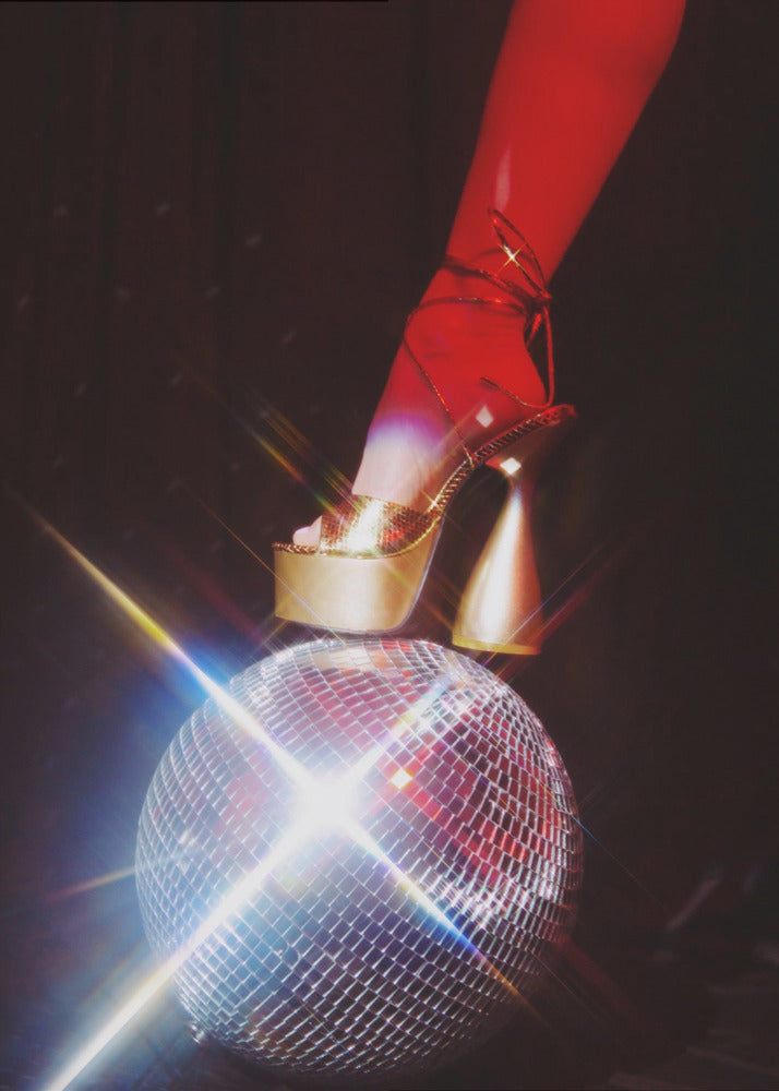Plakat - Groovy Shoe and Disco Ball - Admen.dk
